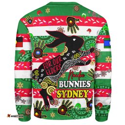South Sydney Rabbitohs Sweatshirt - For Our Elders Aboriginal Inspired Sweatshirt