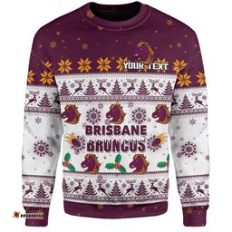 Brisbane Broncos Christmas Custom Sweatshirt - Special Ugly Christmas Sweatshirt