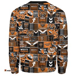 Wests Tigers Sweatshirt - Team Of Us Die Hard Fan Supporters Comic Style
