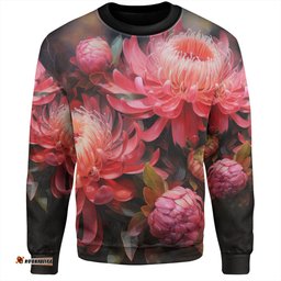 Australia Waratah Sweatshirt - Waratah Oil Painting Abstract Ver1 Sweatshirt
