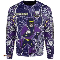 Melbourne Storm Grand Final Custom Sweatshirt - Custom Melbourne Storm With Contemporary Style Of Aboriginal Painting Sweatshirt