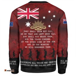 Australia Anzac Day Sweatshirt - Australia and New Zealand Warriors All gave some Some Gave All Red Sweatshirt