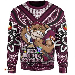 Queensland Maroons Sweatshirt Aboriginal Inspired Naidoc Week Custom For Die Hard Fan Supporters