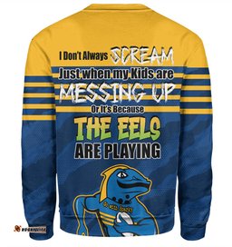 Parramatta Eels Mother's Day Sweatshirt - Screaming Mom and Crazy Fan