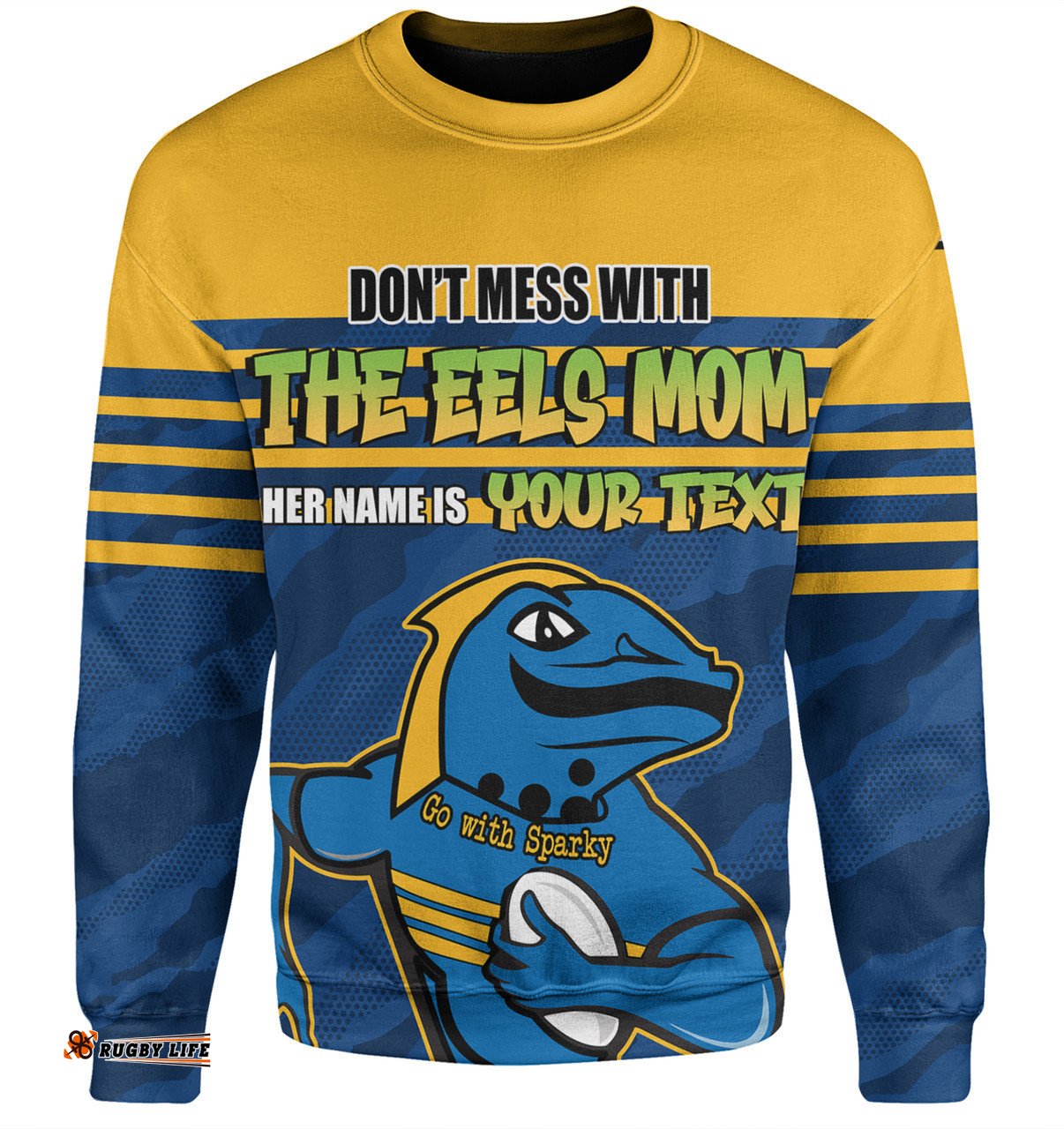 Parramatta Eels Mother's Day Sweatshirt - Screaming Mom and Crazy Fan