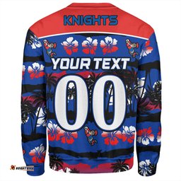 Newcastle Knights Sport Sweatshirt - Tropical Hibiscus and Coconut Trees