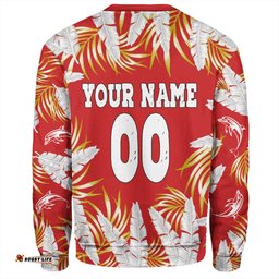Redcliffe Dolphins Custom Sweatshirt - Tropical Patterns Redcliffe Dolphins Sweatshirt