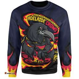 Amazing Aussie Adelaide Crows Premiership Series Flame Edition Sweatshirt