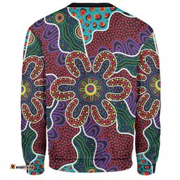 Amazing Aussie Australia Aboriginal Aboriginal Dot Art Color Inspired Sweatshirt