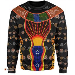 Amazing Aussie Australia Aboriginal Custom Indigenous Dot With Boomerang Inspired Sweatshirt