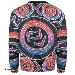 Amazing Aussie Australia Aboriginal Aboriginal Boomerang Dot Art Sweatshirt