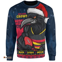 Amazing Aussie Adelaide Crows Merry Christmas Down Under Footy Power Style Sweatshirt
