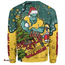 Australia Wallabies Christmas Custom Sweatshirt - Let's Get Lit Chrisse Pressie Sweatshirt
