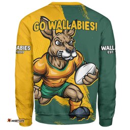 Amazing Aussie Aussie Wallabies Unstoppable Wallabies Spirit Of The Championship Yellow Sweatshirt