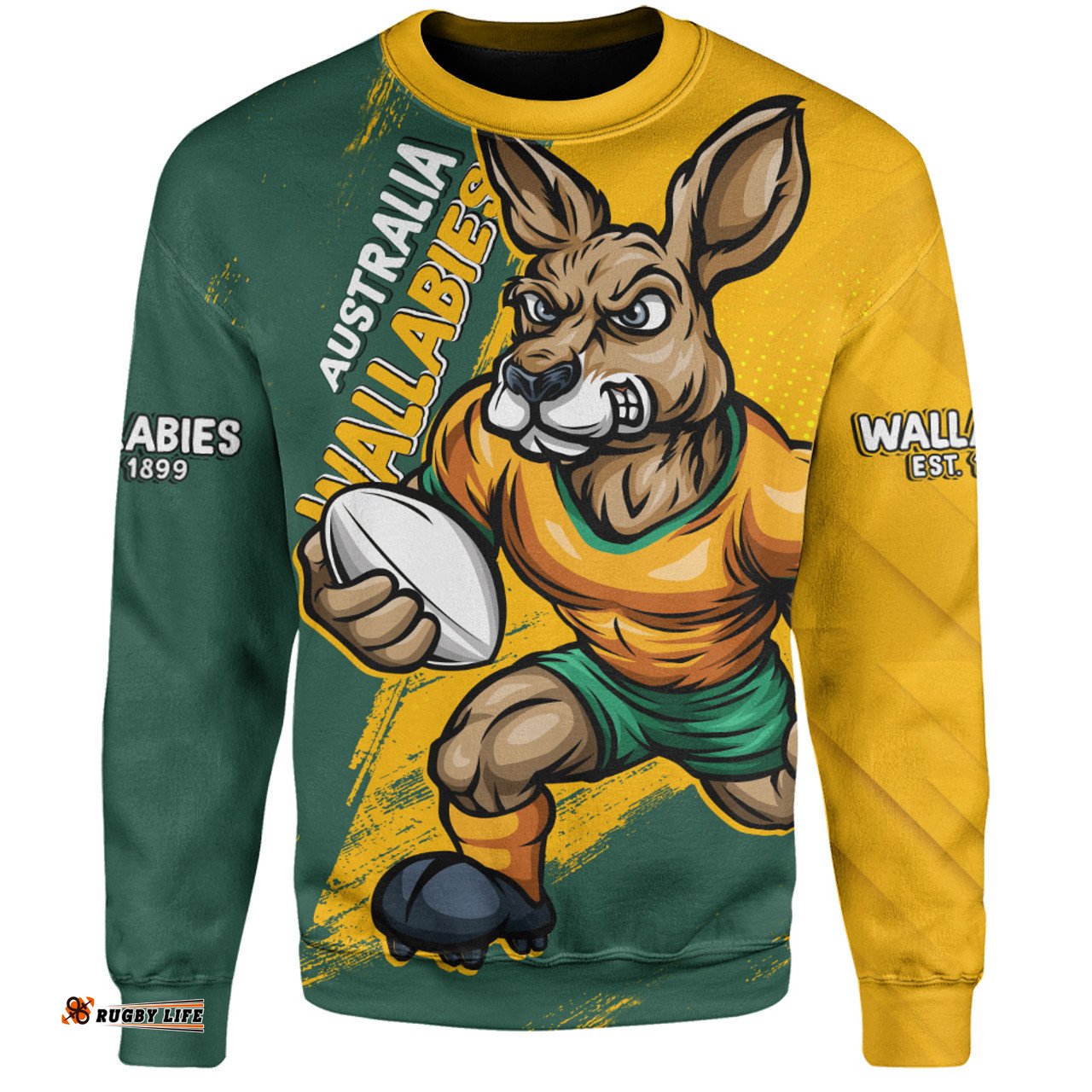 Amazing Aussie Aussie Wallabies Unstoppable Wallabies Spirit Of The Championship Yellow Sweatshirt
