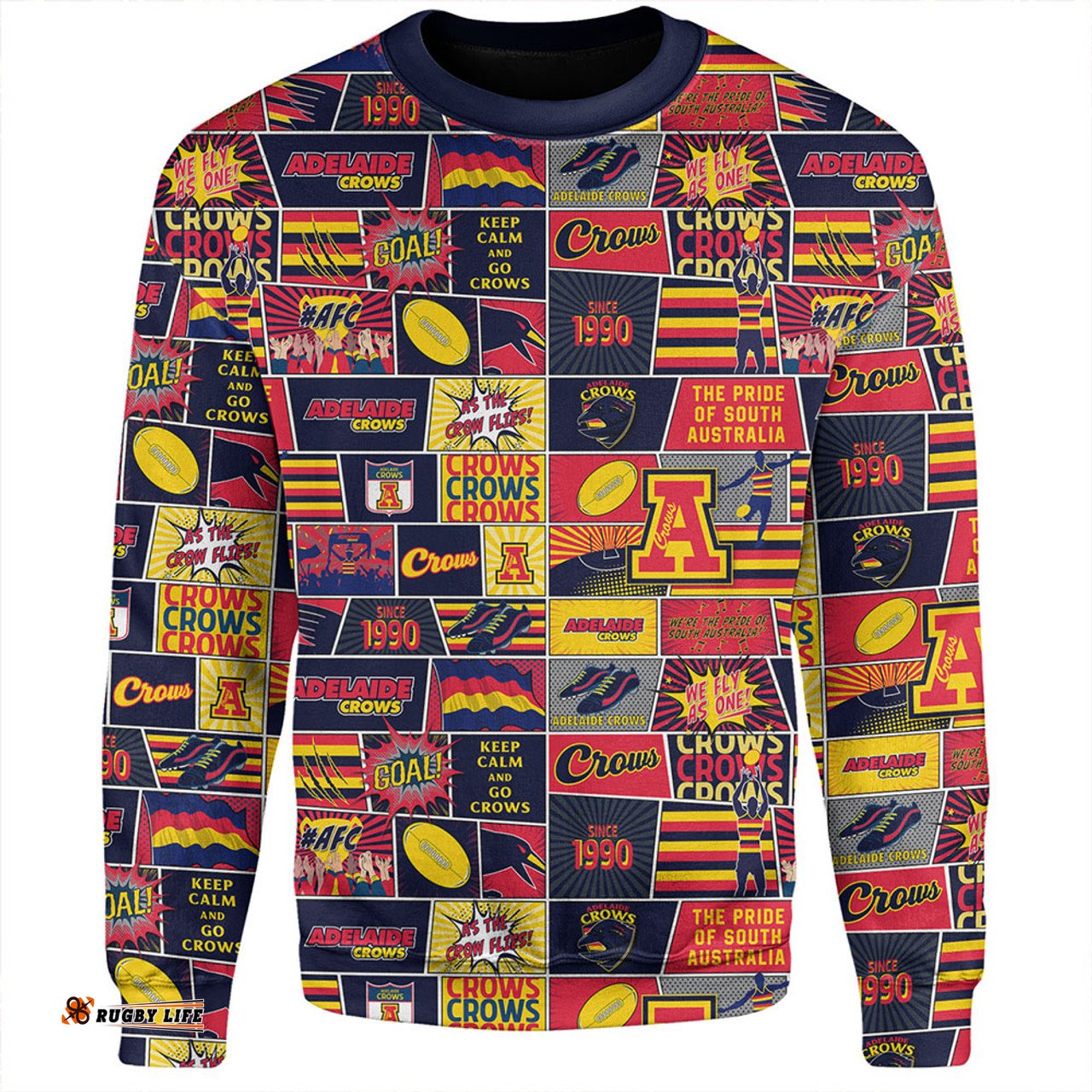 Amazing Aussie Adelaide Crows Legacy Of The Pride Comic Style Sweatshirt