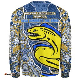 Parramatta Eels Grand Final Custom Sweatshirt - Custom Parramatta Eels With Contemporary Style Of Aboriginal Painting Sweatshirt