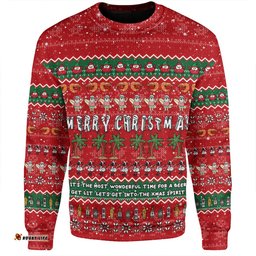Australia Christmas Custom Sweatshirt - Aussie Ugly Christmas Let's Get Lit Sweatshirt