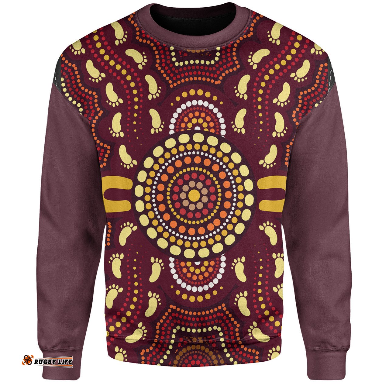 Amazing Aussie Australia Aboriginal Inspired Aboriginal Footprint Art Sweatshirt