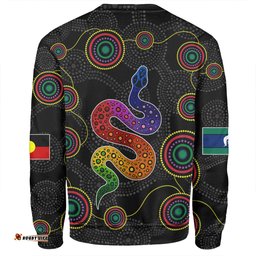 Amazing Aussie Australia Aboriginal Custom Indigenous Dreaming Rainbow Serpent Inspired Sweatshirt