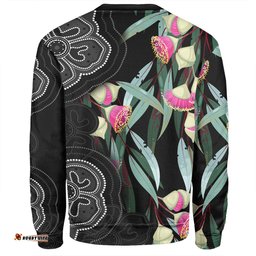 Amazing Aussie Australia Aboriginal Seamless Pattern With Eucalyptus Flower Sweatshirt