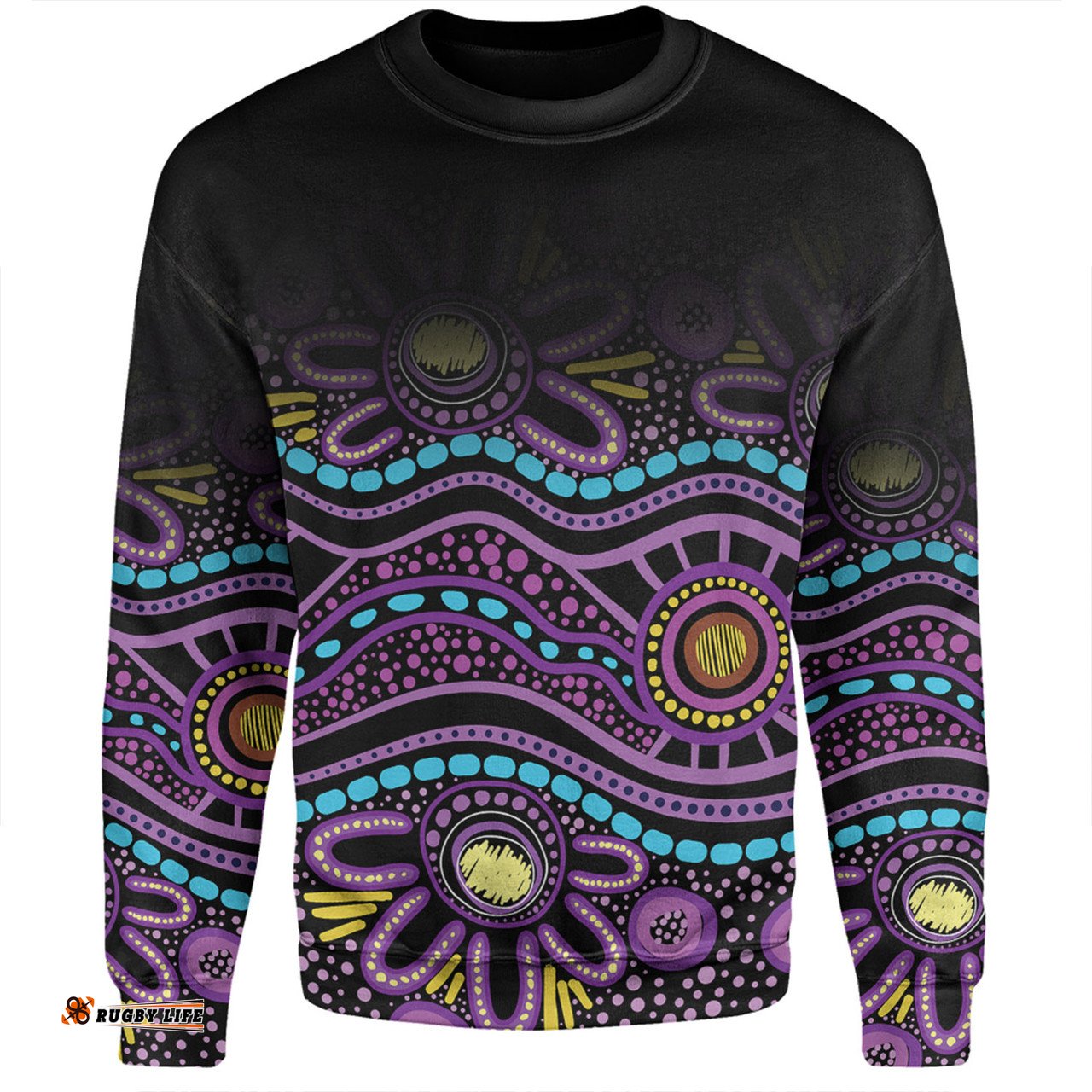 Amazing Aussie Australia Aboriginal Custom Purple Dot In Aboriginal Style Sweatshirt
