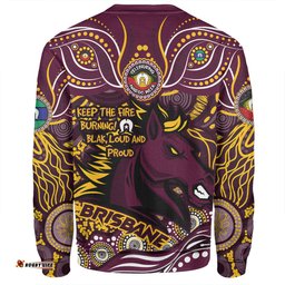 Brisbane Broncos Sweatshirt Celebrating Naidoc Week 2024 Aboriginal Dot Art Inspired