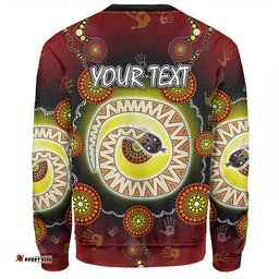 Amazing Aussie Australia Aboriginal Custom The Rainbow Serpent Dreaming Spirit Art Sweatshirt