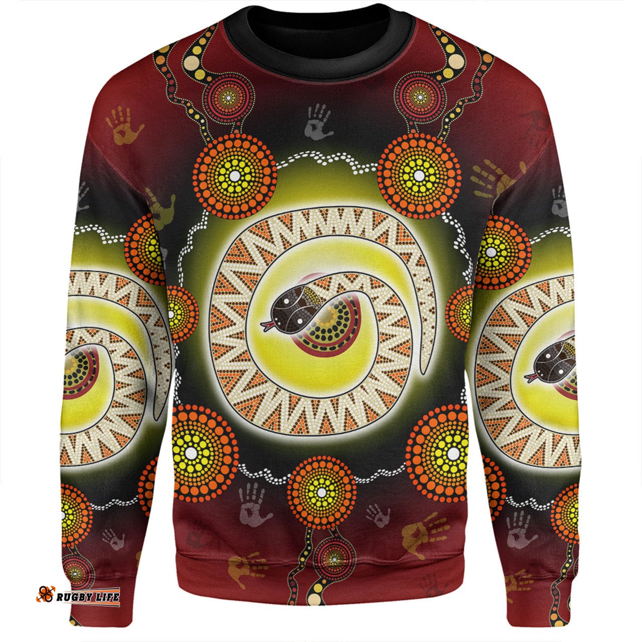 Amazing Aussie Australia Aboriginal Custom The Rainbow Serpent Dreaming Spirit Art Sweatshirt