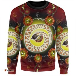 Amazing Aussie Australia Aboriginal Custom The Rainbow Serpent Dreaming Spirit Art Sweatshirt