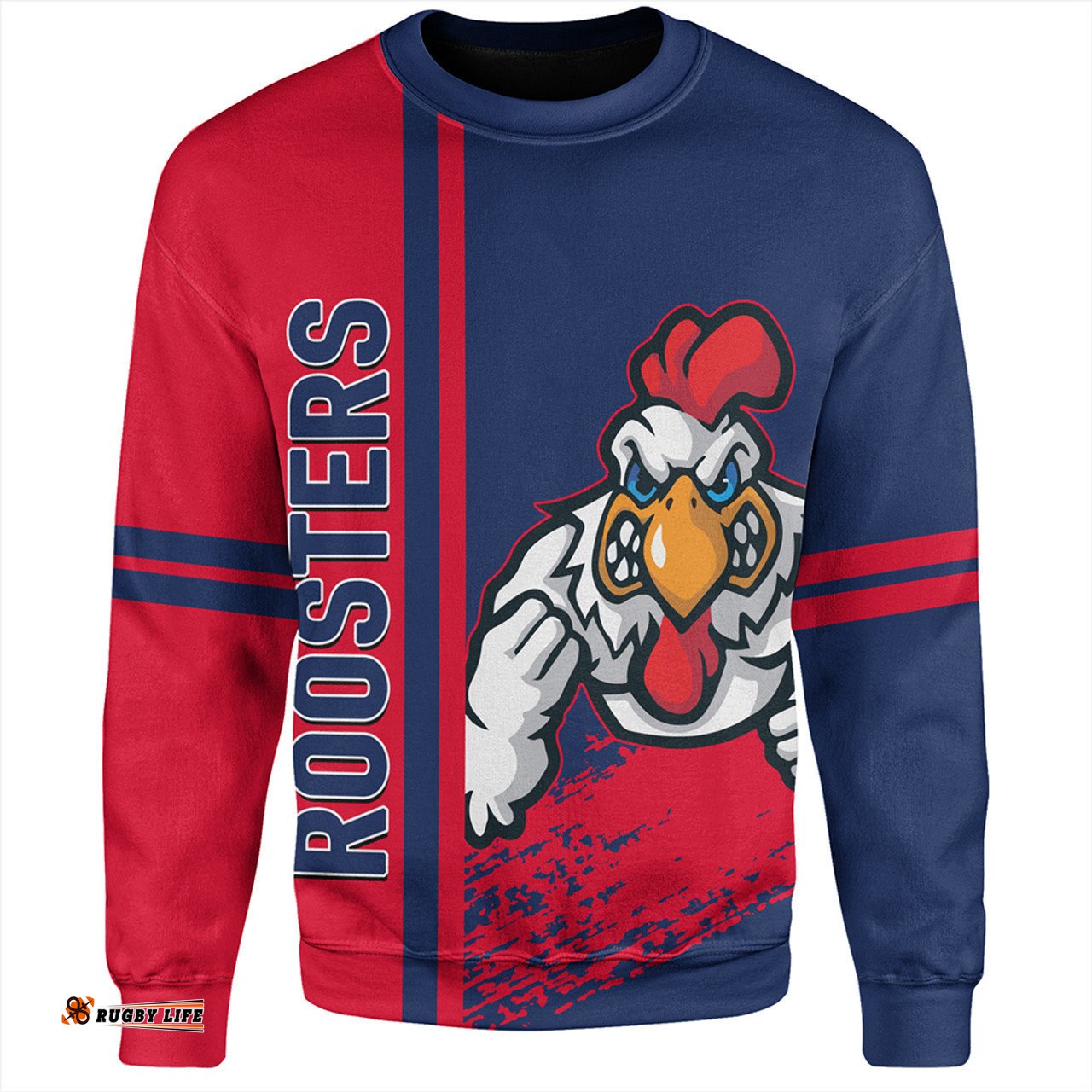 Sydney Roosters Sweatshirt - Sydney Roosters Mascot Quater Style