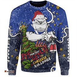 Canterbury-Bankstown Bulldogs Christmas Custom Sweatshirt - Let's Get Lit Chrisse Pressie Sweatshirt