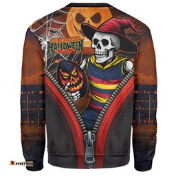 Amazing Aussie Adelaide Crows Halloween Night Reaper Zipper Sweatshirt
