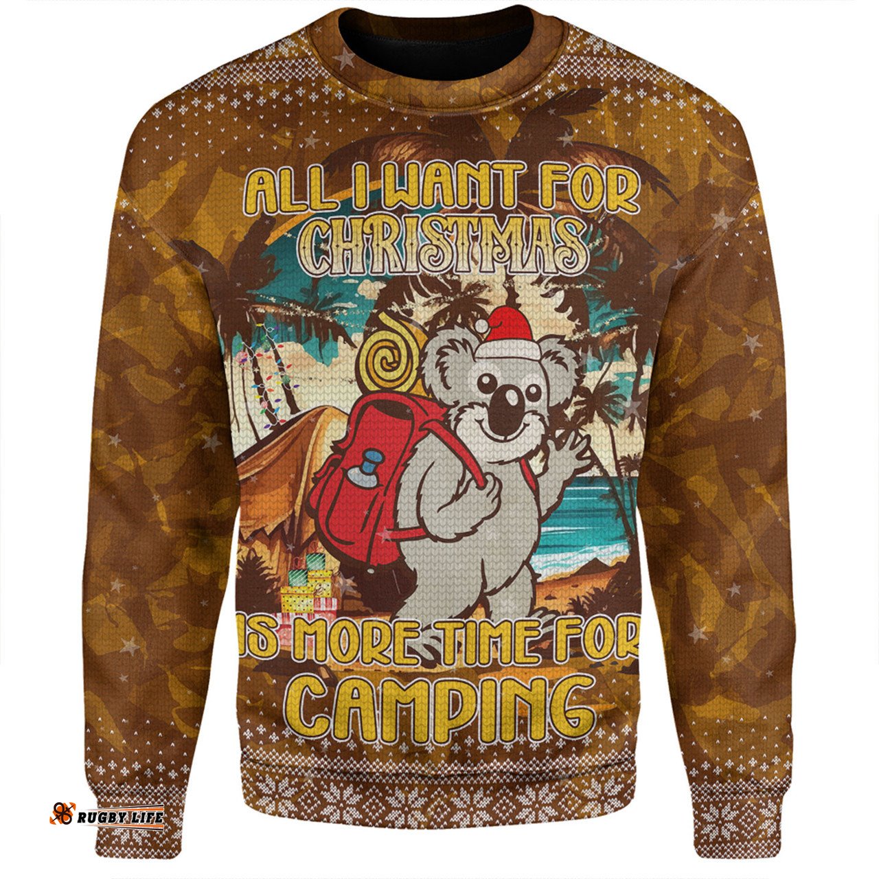 Amazing Aussie Australia Camping Christmas All I Want For Xmas Is More Time For Camping Sweatshirt