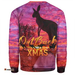 Amazing Aussie Australia Christmas Kangaroo Camping Aussie Outback Merry Christmas Sweatshirt