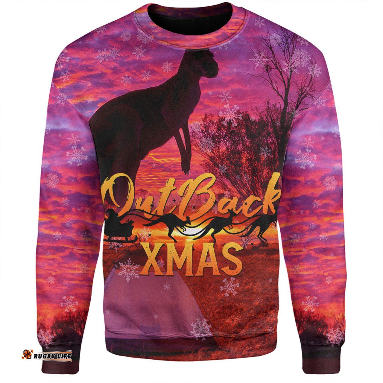 Amazing Aussie Australia Christmas Kangaroo Camping Aussie Outback Merry Christmas Sweatshirt