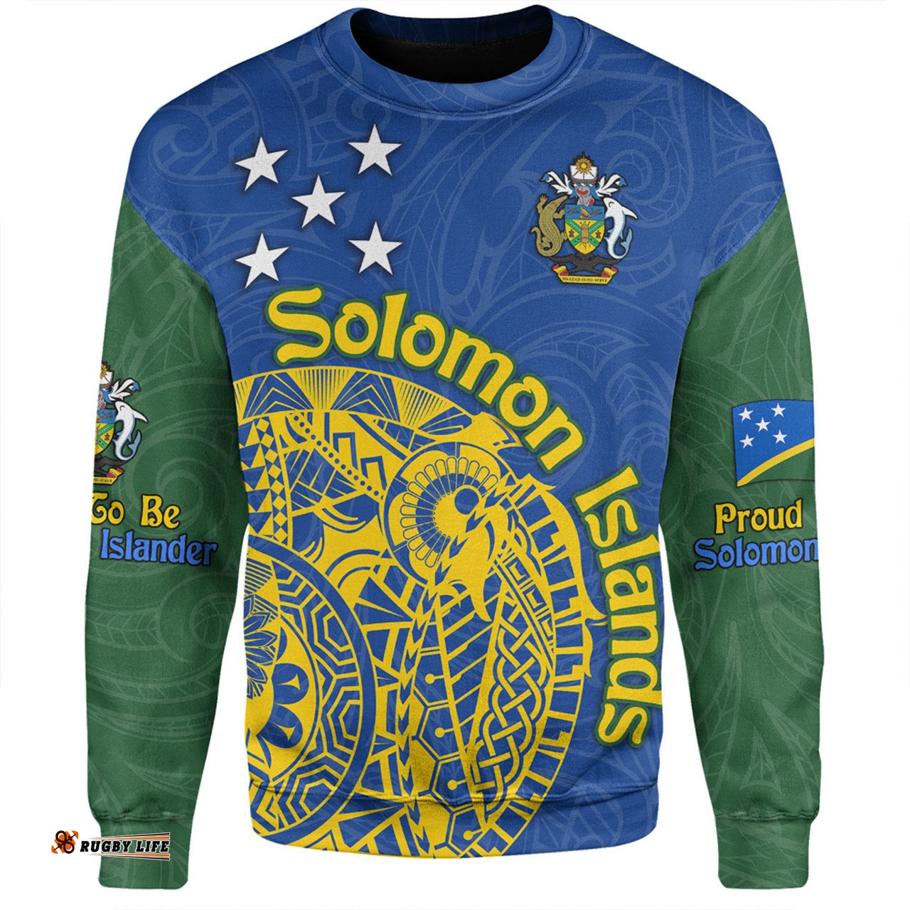 Amazing Aussie Australia South Sea Islanders Proud To Be Solomon Islander In Polynesian Pattern Inspired Sweatshirt