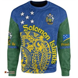 Amazing Aussie Australia South Sea Islanders Proud To Be Solomon Islander In Polynesian Pattern Inspired Sweatshirt