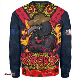 Amazing Aussie Adelaide Crows Ripped Legacy Of The Game The ANZAC Spirit Lives On Sweatshirt