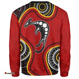 Australia Sweatshirt Aboriginal Art With Kangaroo