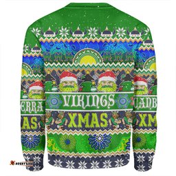 Canberra Raiders Christmas Aboriginal Custom Sweatshirt - Indigenous Knitted Ugly Xmas Style Sweatshirt