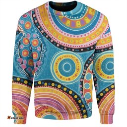 Australia Aboriginal Sweatshirt - Dots Art And Colorful Pattern Sweatshirt