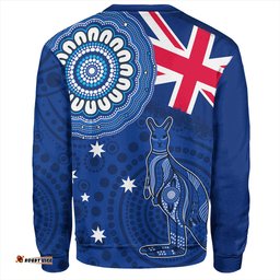 Australia Sweatshirt Flag With Kangaroo Aboriginal
