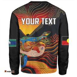 Amazing Aussie Australia Aboriginal Custom Rainbow Serpent In Aboriginal Dreaming Art Inspired Sweatshirt