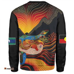 Amazing Aussie Australia Aboriginal Custom Rainbow Serpent In Aboriginal Dreaming Art Inspired Sweatshirt