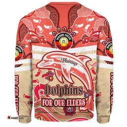 Redcliffe Dolphins Naidoc Week Custom Sweatshirt - For Our Elders Home Jersey Sweatshirt