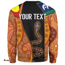 Amazing Aussie Australia Aboriginal Custom Indigenous Rainbow Serpent Inspired Sweatshirt