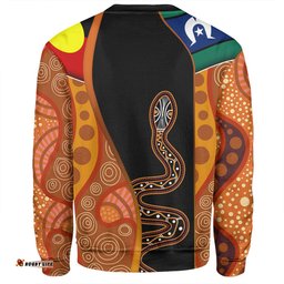 Amazing Aussie Australia Aboriginal Custom Indigenous Rainbow Serpent Inspired Sweatshirt