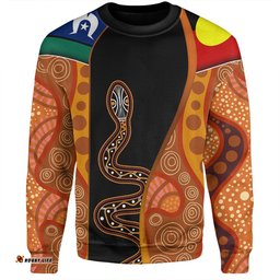 Amazing Aussie Australia Aboriginal Custom Indigenous Rainbow Serpent Inspired Sweatshirt