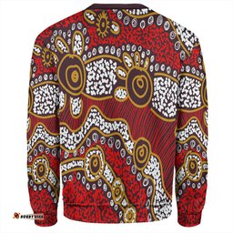 Amazing Aussie Australia Aboriginal Aboriginal Contemporary Dot Painting Inspired Sweatshirt